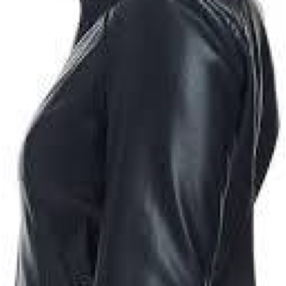 NWT Vince Camuto Ladies' Faux Leather Jacket SZ XXL BLACK - Picture 5 of 7